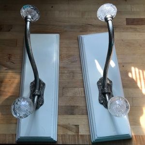 Large Glass Knob Hooks